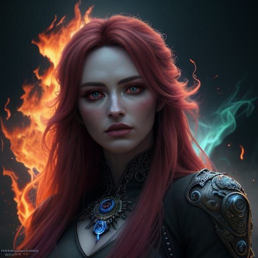 Voskora Alludra in Murraypunk Style with Bioluminescent Aura