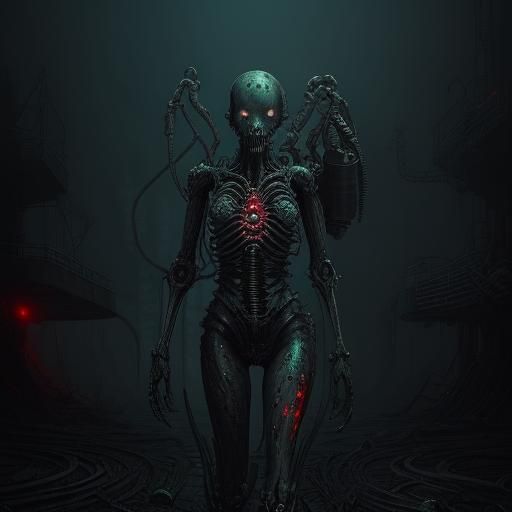 Biomechanical Mermaid Swims in Polluted Ocean