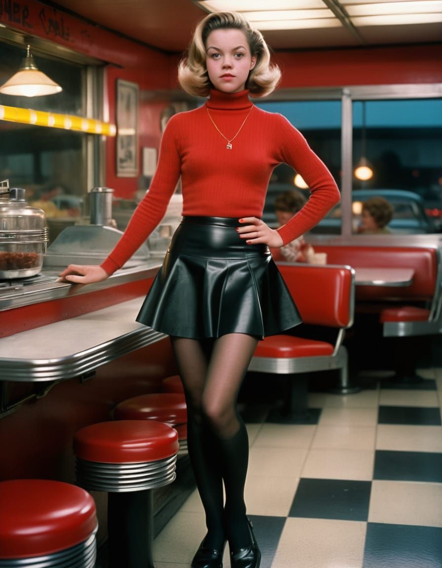 Sydney Sweeney in 1960s Retro Chic Film Still