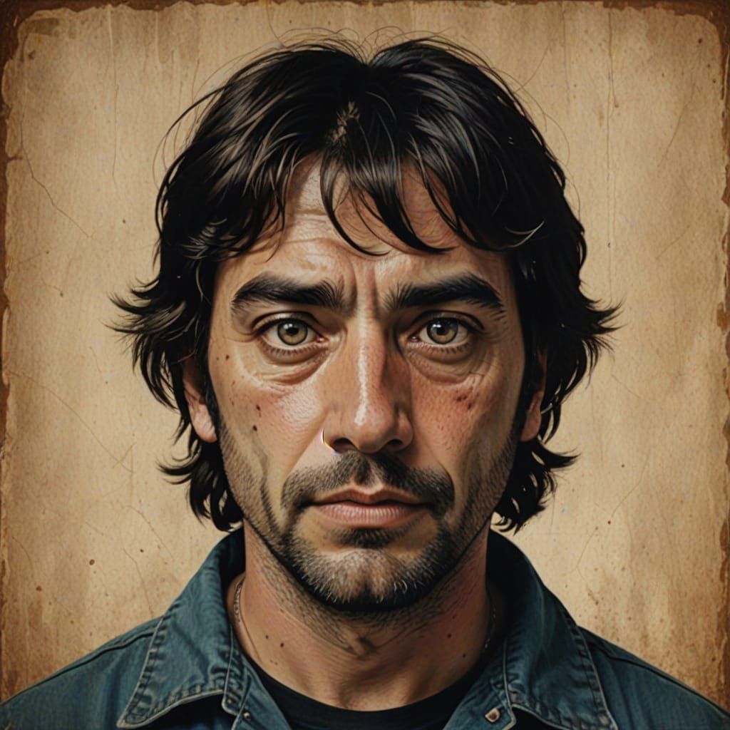 Woman Alone with Intense Gaze