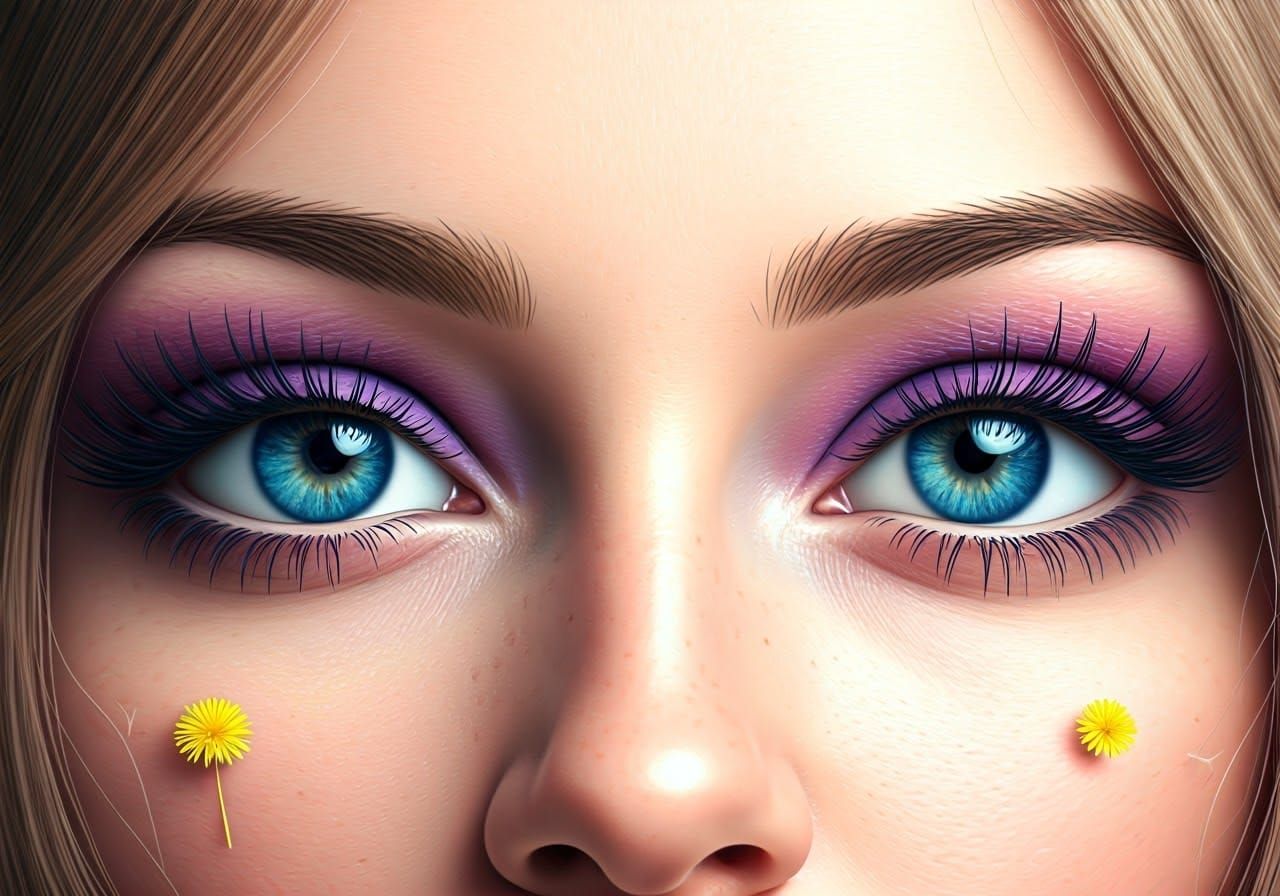 Dandelion Eyes: A Floral Portrait in Soft Light