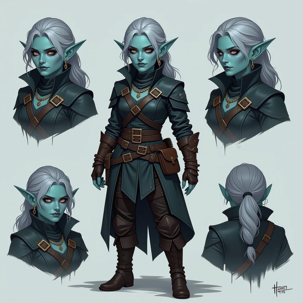 Ghoul Halfling Assassin in Illustrative Fantasy Art Style