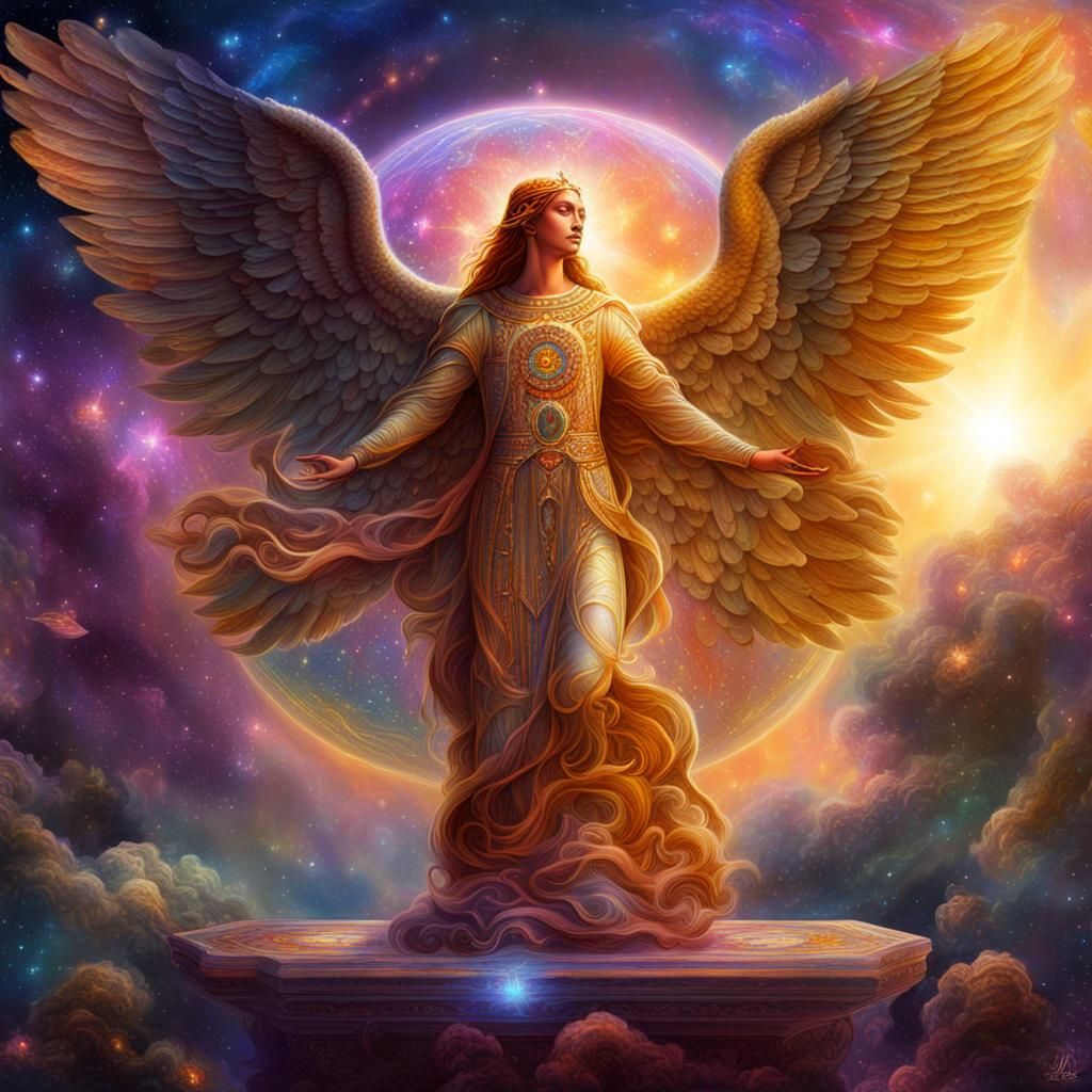 Archangel Haniel Invocation: Cosmic Holographic Illustration