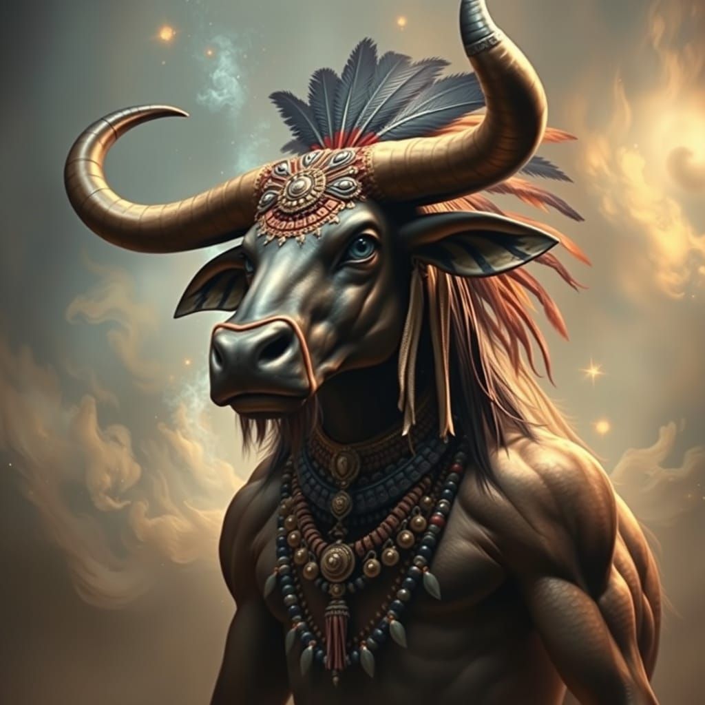 Ancient Bull-Like Creature Exudes Wisdom and Cultural Signif...
