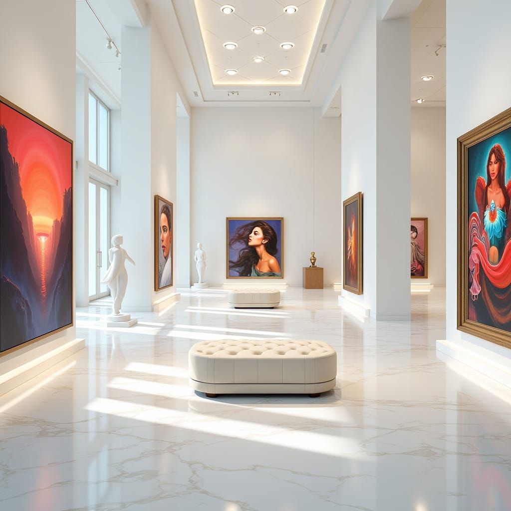 Ethereal Fine Art Gallery with Surreal Paintings and Contemp...