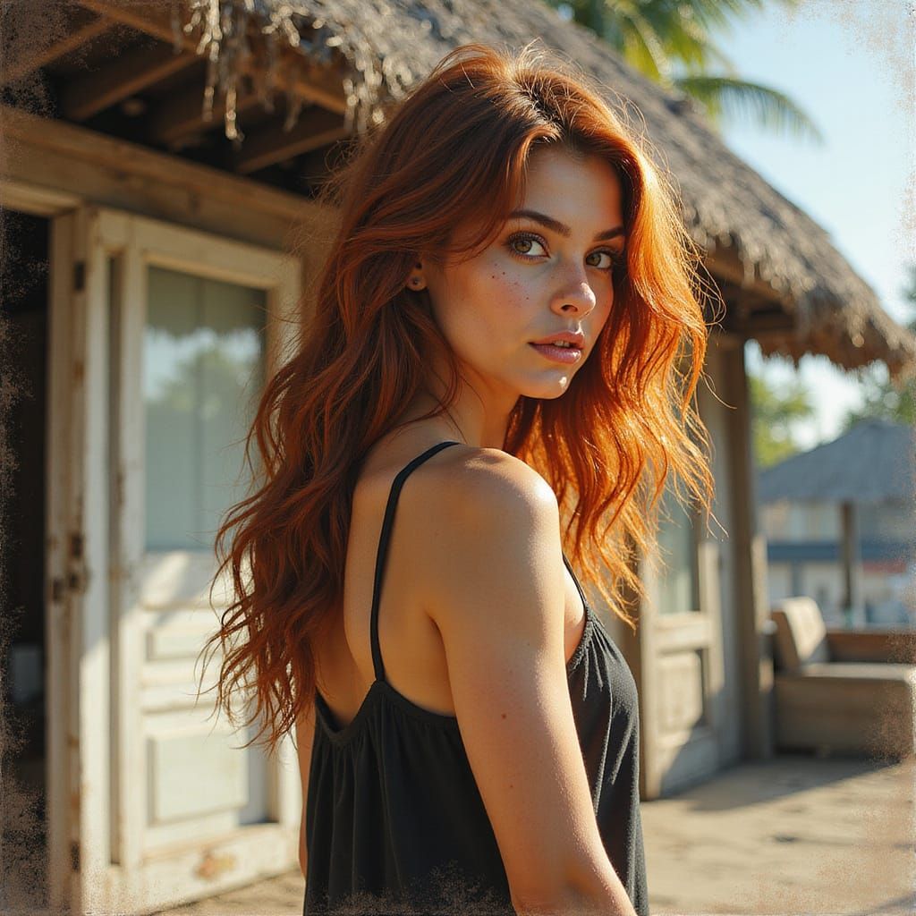 Ethereal Woman in Expressionist Urban Style