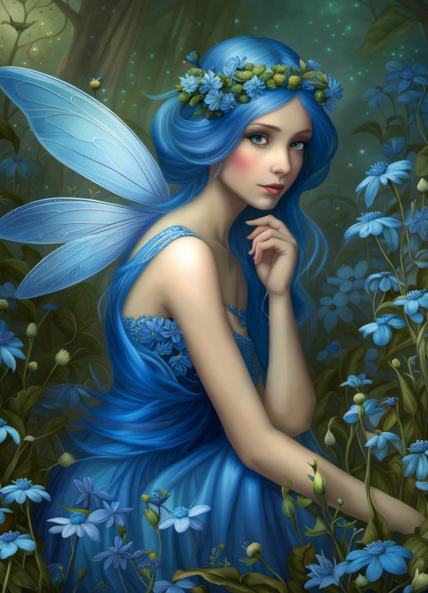 Bleu fairy is feeling blue today