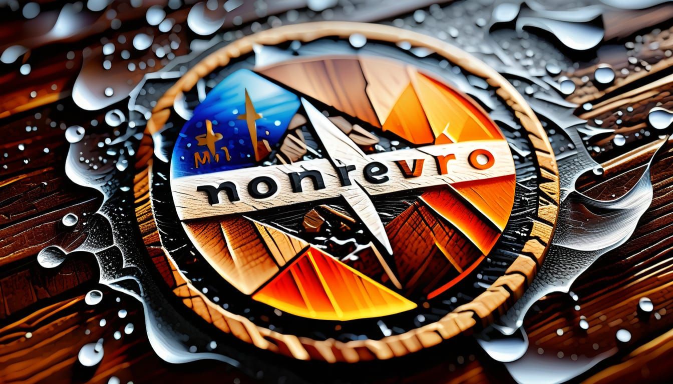 Old Monero Coin in Storm, Leonid Afremov Style