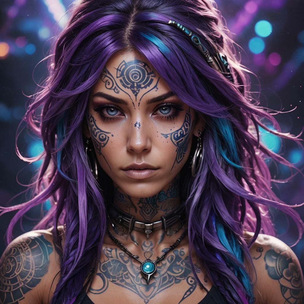 Galactic Space Pirate Portrait in Anime Style