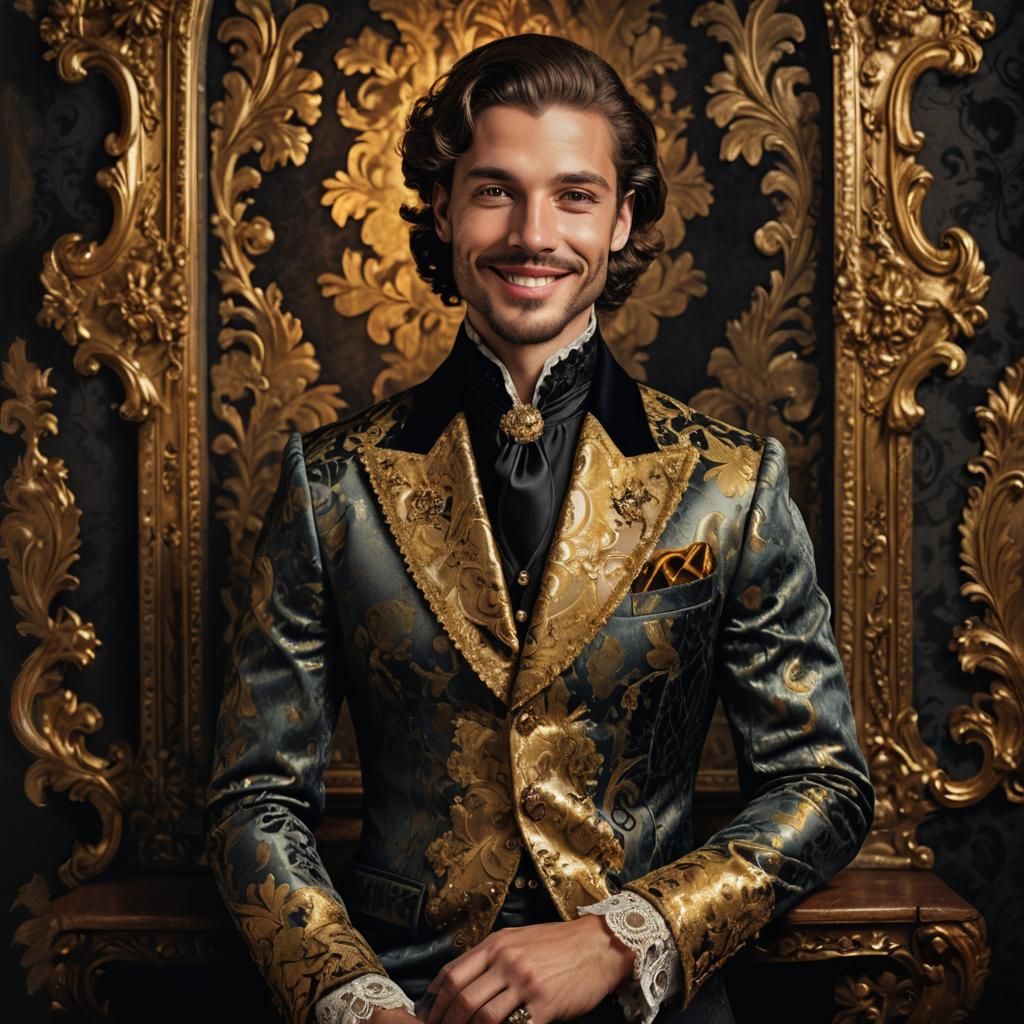 Elegant Baroque Gentleman in Formal Attire