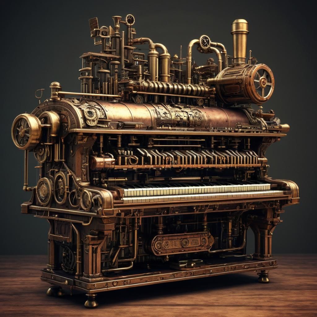 Steampunk Piano Engine