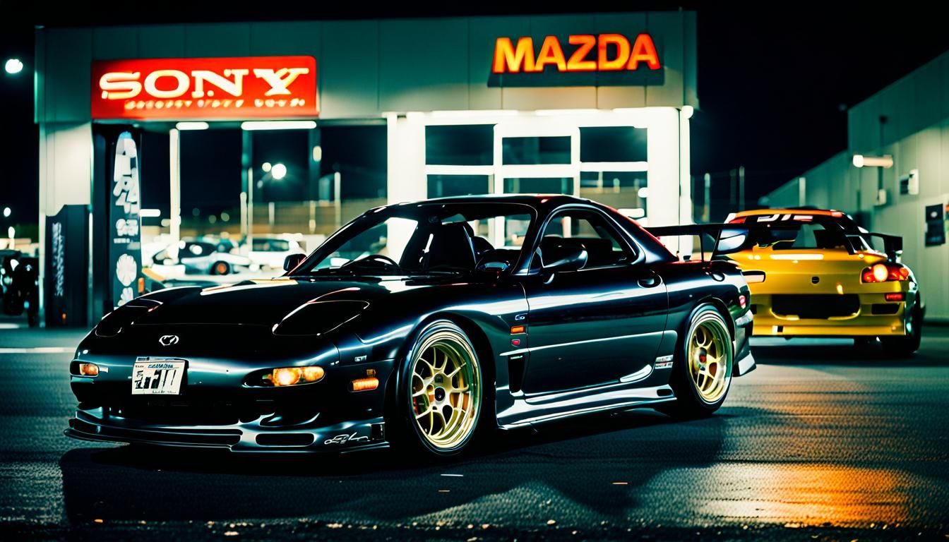 90s JDM Mazda RX-7 FD3S, Stealth grey