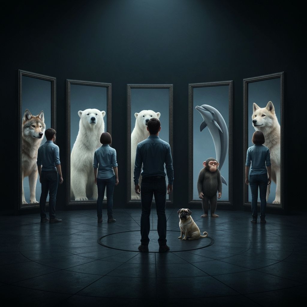 Five People Reflect on Animal Souls in Dark Room