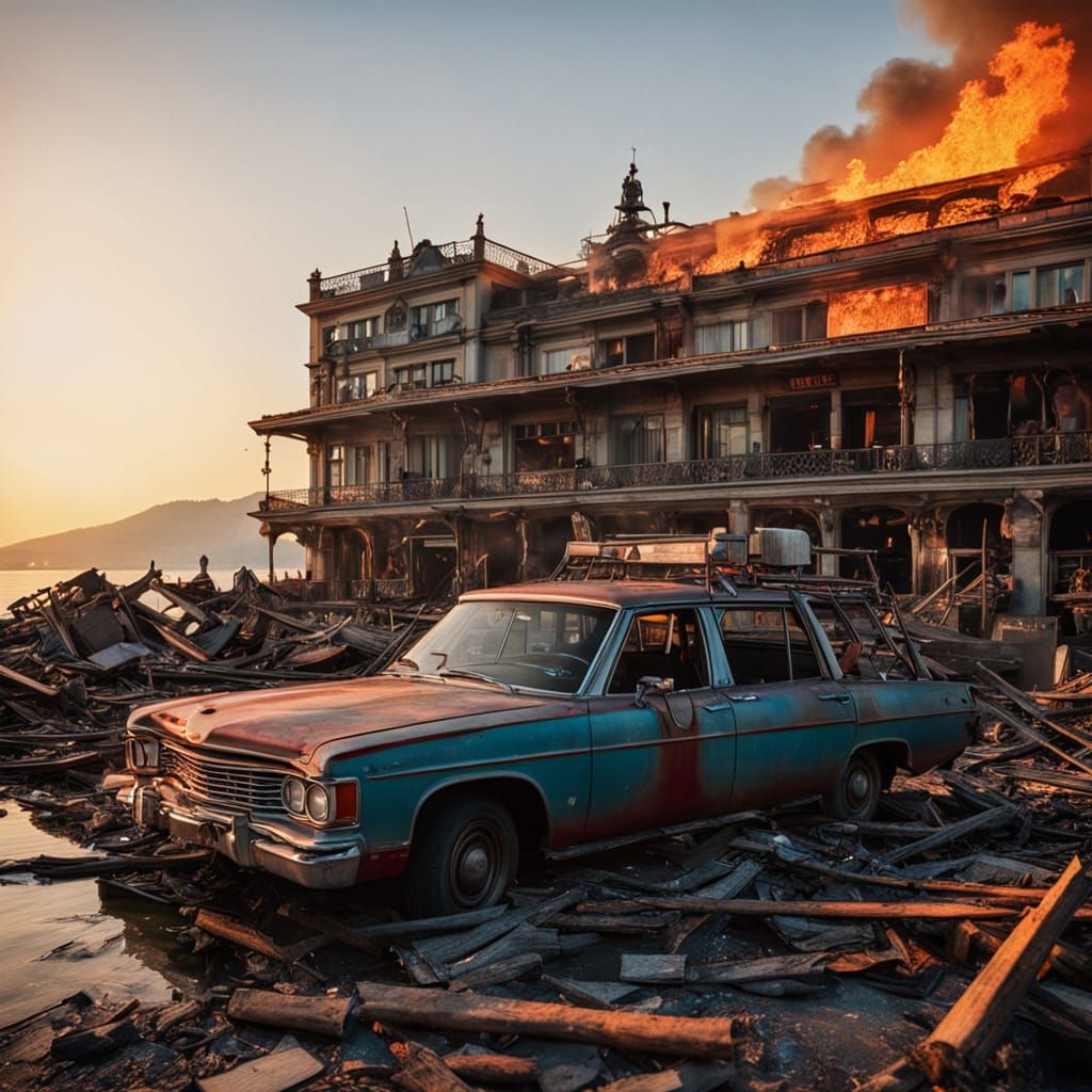 Funky Claude's Inferno: Montreux Casino Burns on Lake Geneva