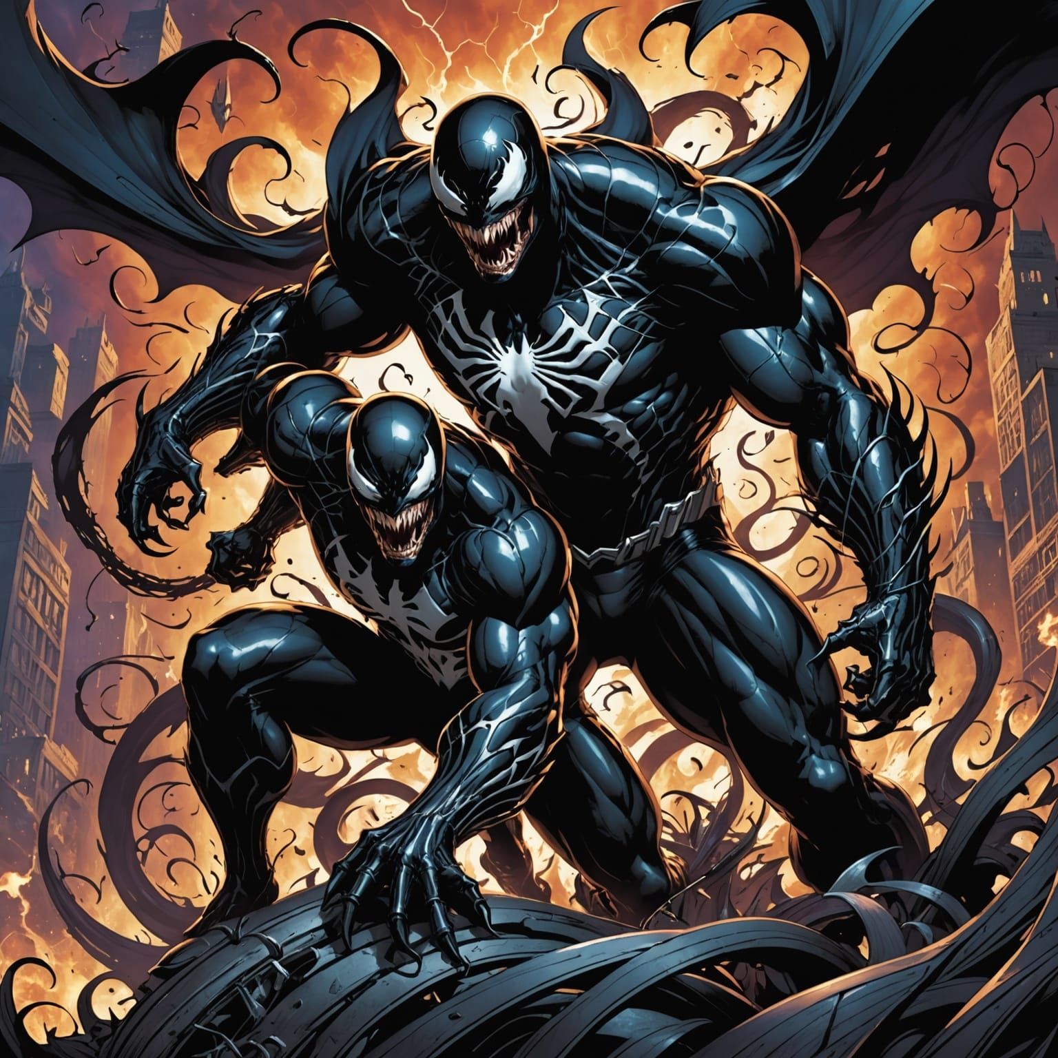 Venomous Takeover: Symbiote Conquers Magneto in Comic-Inspir...