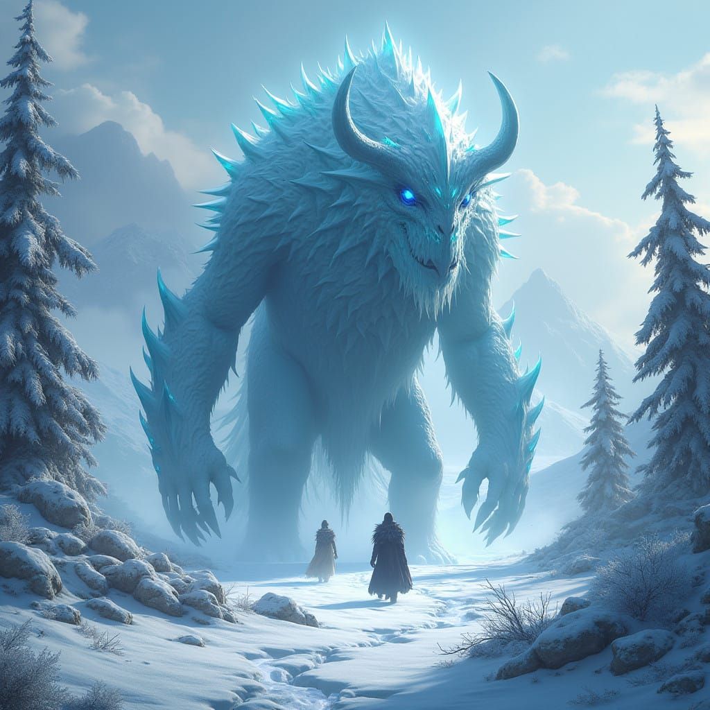 Majestic El'gor Walks Ancient Forest Under Starlight