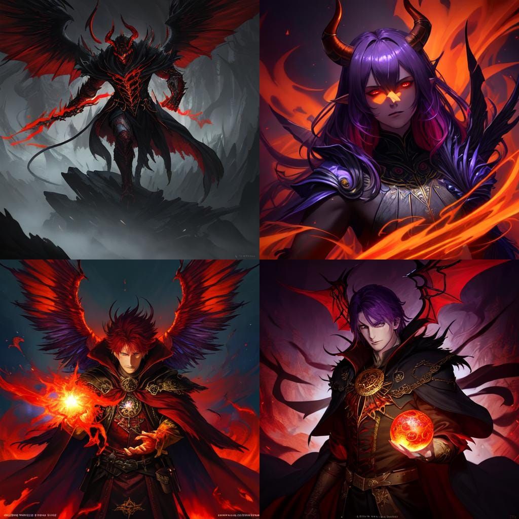 Tiefling Sorcerer in Dark Fantasy Concept Art