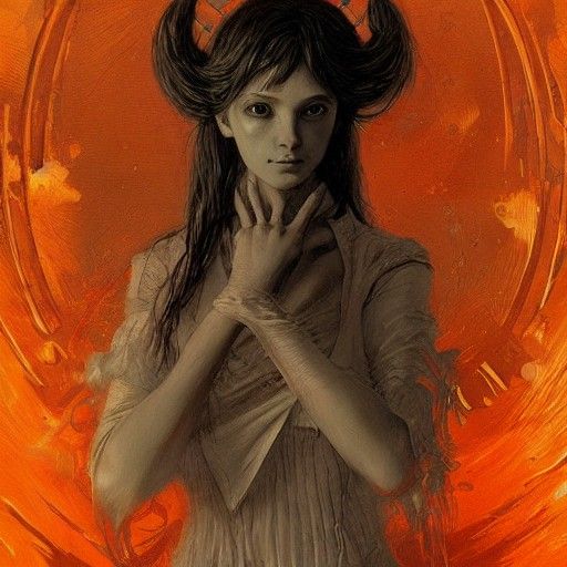 Horror Portrait of Sailor Venus in Doré Style