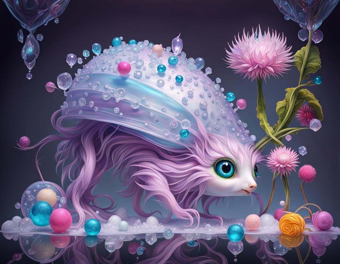 Candy Art Creature in a Winter Wonderland