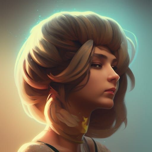 Detailed Dugtrio Portrait in Art Nouveau Style