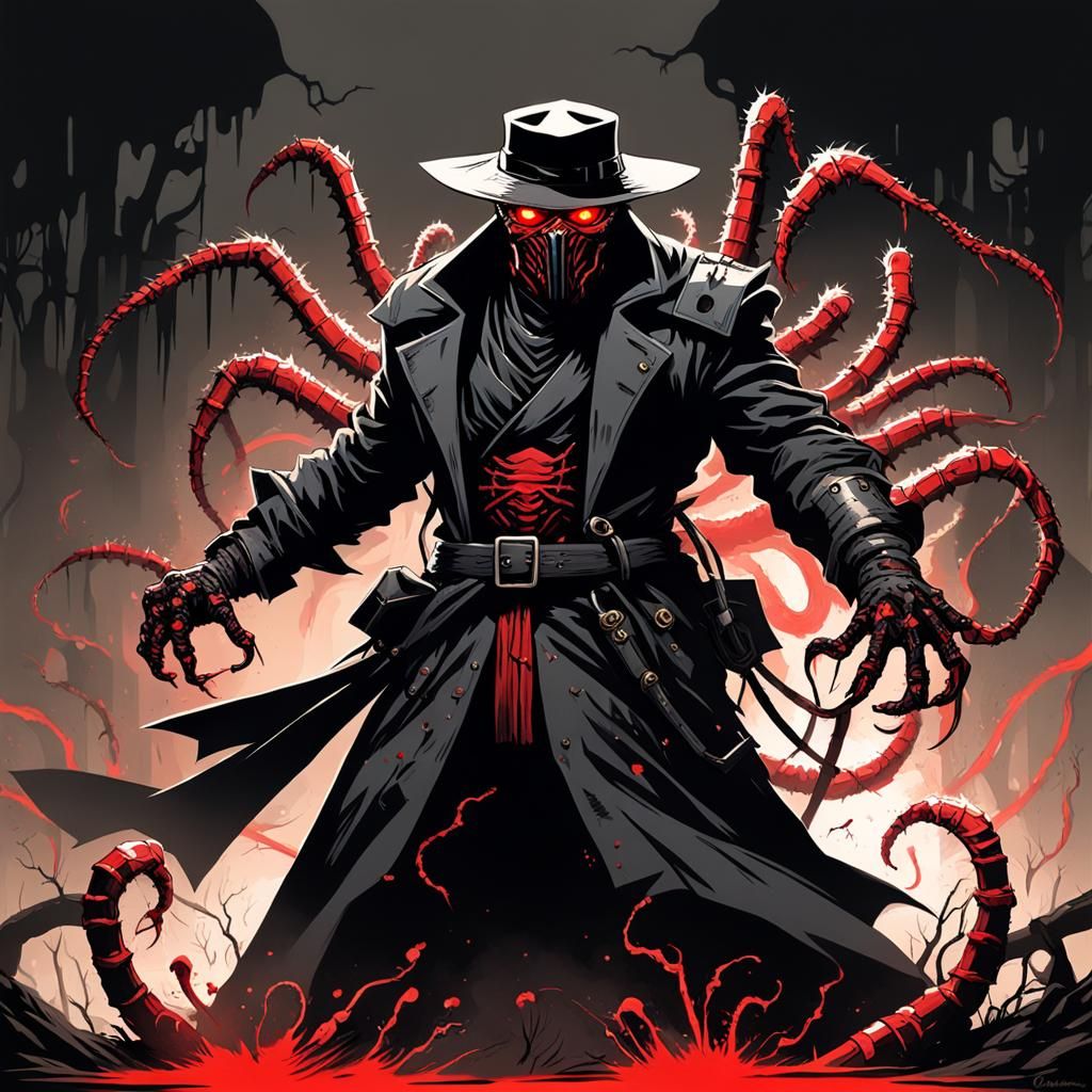 Electric Demon Warrior in Samurai Armor