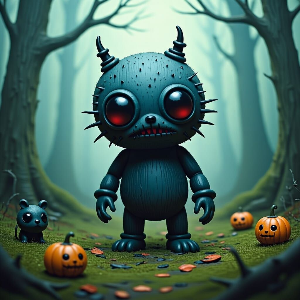 Grimdark Fantasy Creature in Detailed Art Style