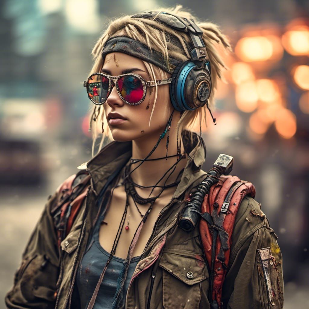 Post-Apocalyptic Tank Girl Digital Art