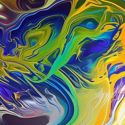 Psychedelic Metallic Sculpture Park in Expressionist Style