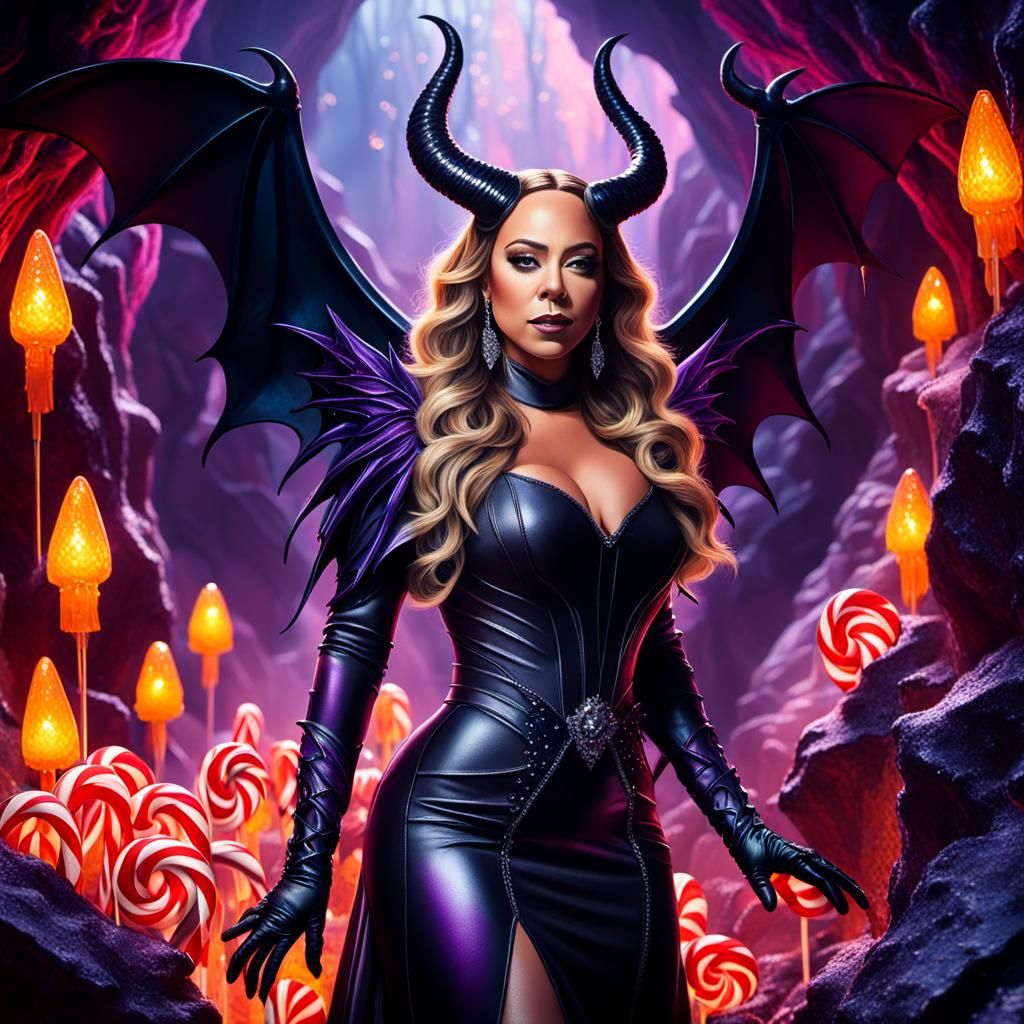 Mariah Carey as Queen She-Demon in Dark Fantasy Art