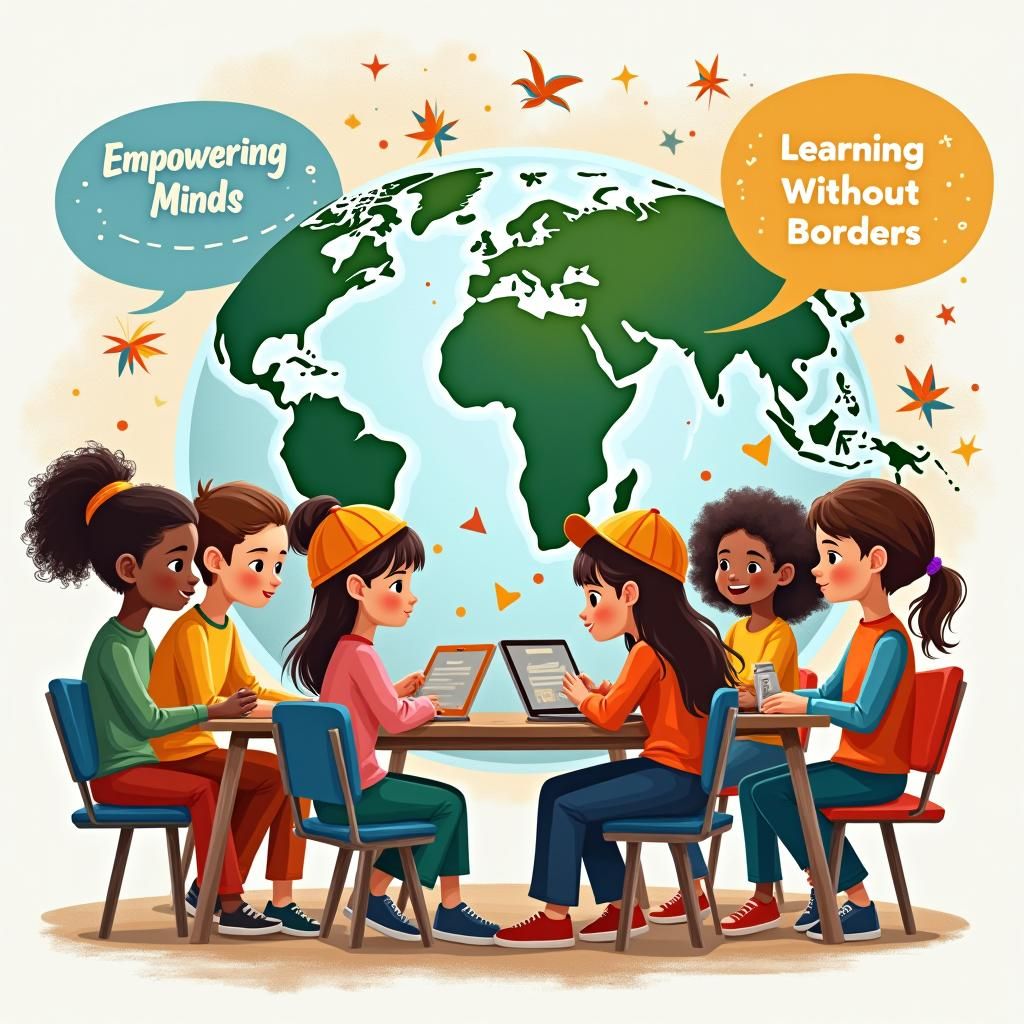 Diverse Children Learning in Tech-Infused Classroom