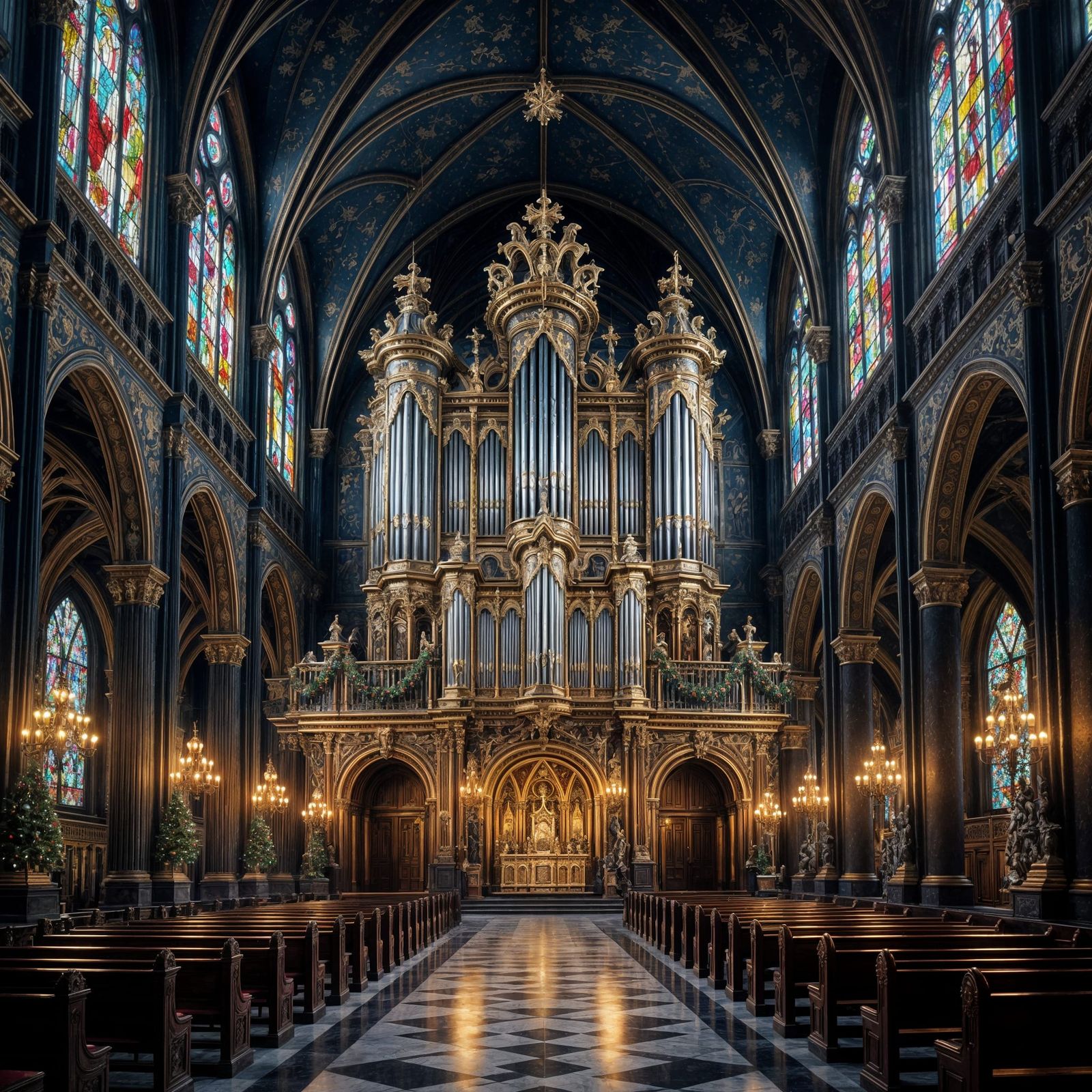 Christmas in a Baroque Cathedral: A Digital Masterpiece