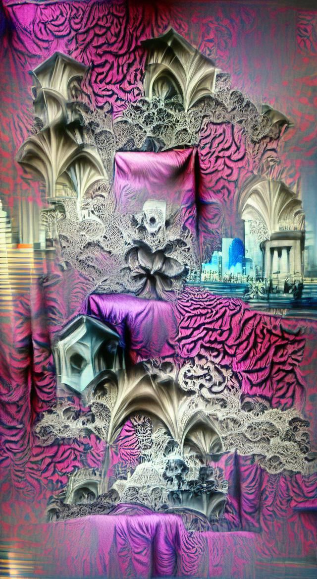 Gothic Damask: Hyperrealistic Vision of Humanity's Future
