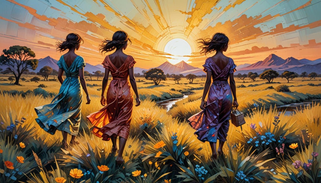 Golden Hour Panorama in Botswana