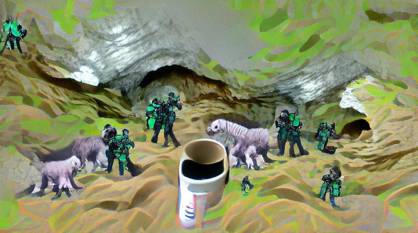 Surreal Feral Army in Failed Terraforming Cave