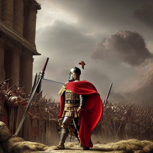 Epic Roman Centurion in Battle