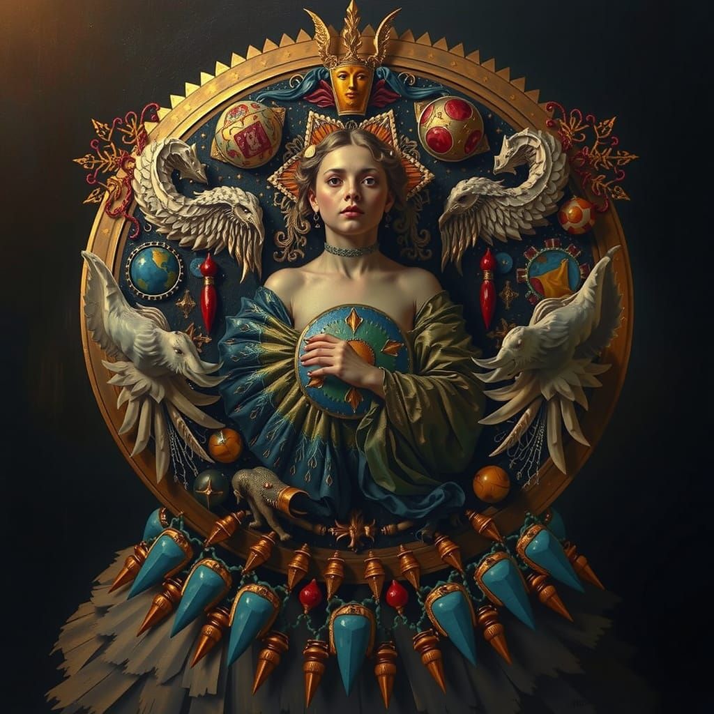 Masterpiece Painting of Beauty and Truth