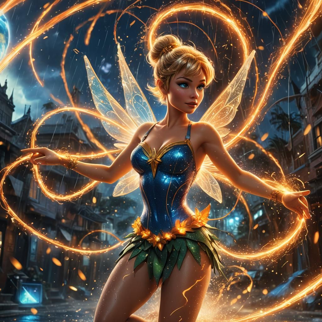 Tinker Bell Harnessing a Hurricane: Digital Matte Painting