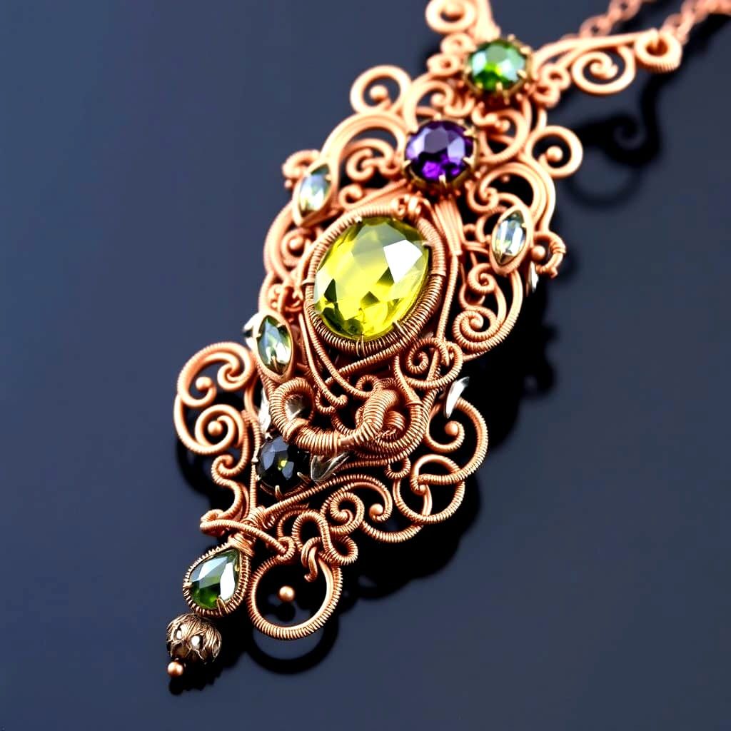 Intricate Wire Wrapped Jewelry Creation