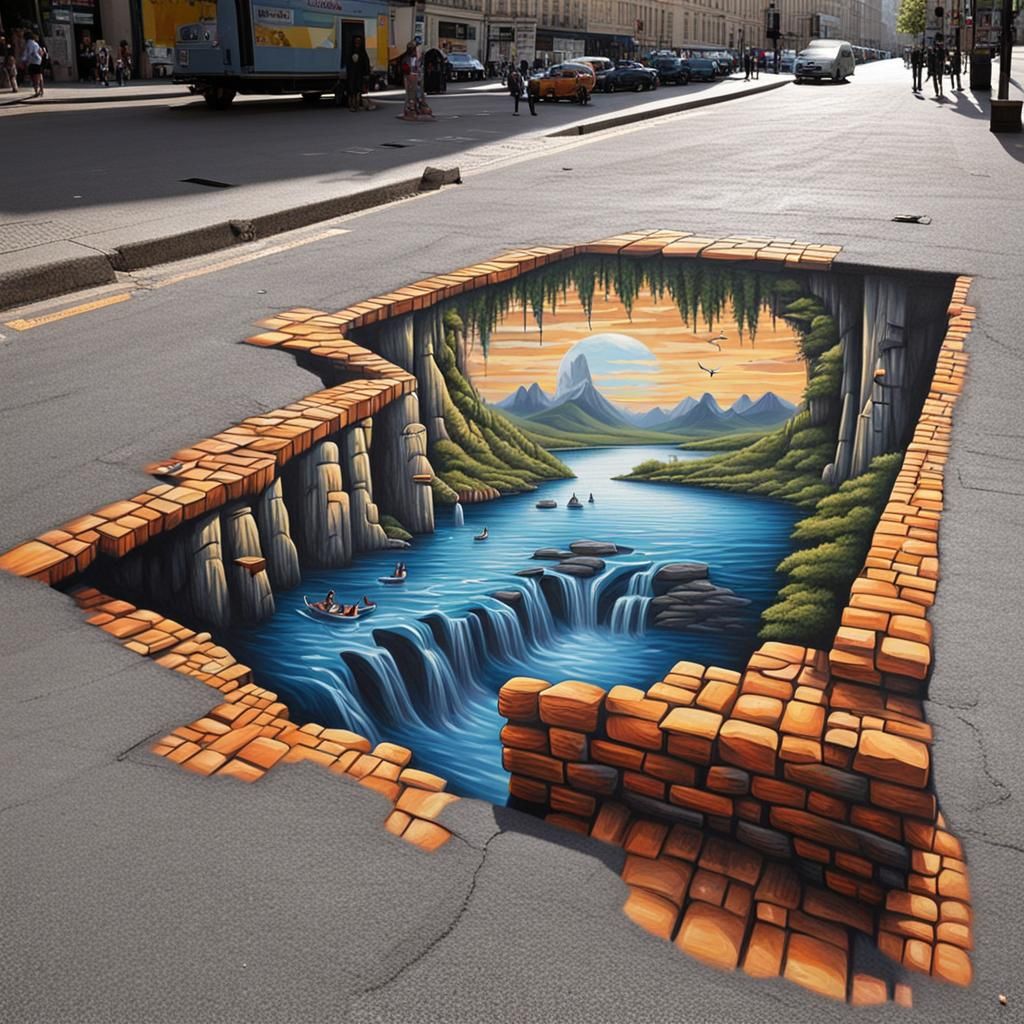 Stunning 3D Street Art Painting