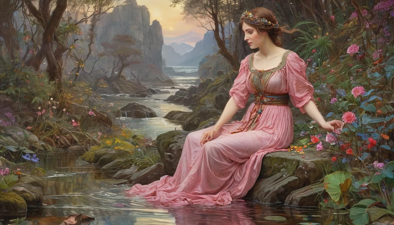 Immense Fierce Nature in Watercolour Splash-Art Style