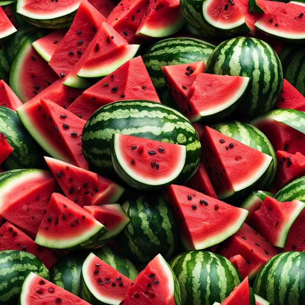 Hyperrealistic Watermelon in High Definition