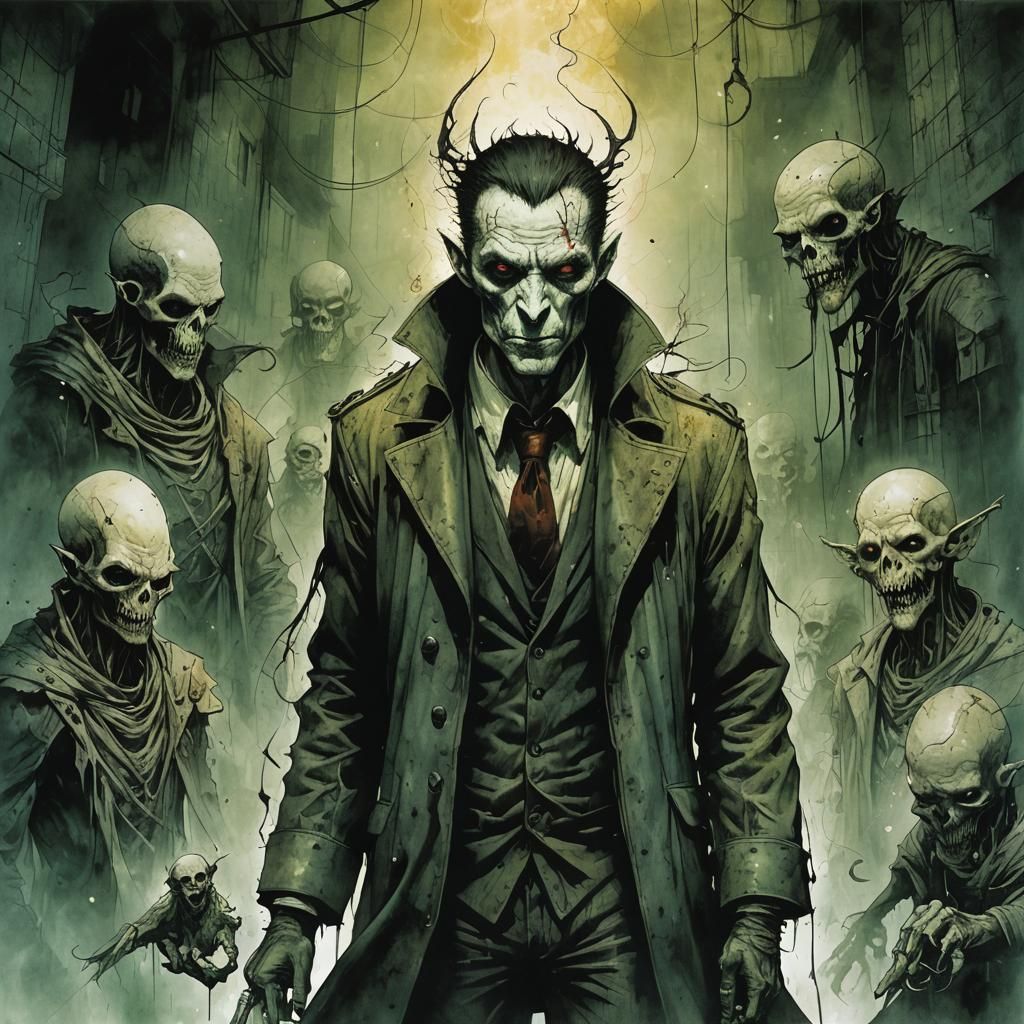 Dark Comic Book Style Art