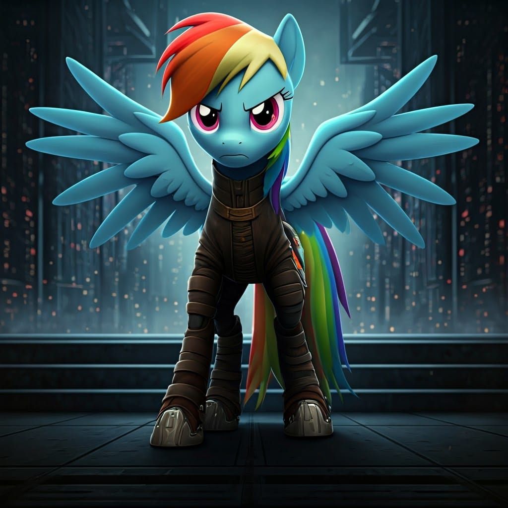 Heroic Fighter Monk in Epic Sci-Fi Cityscape