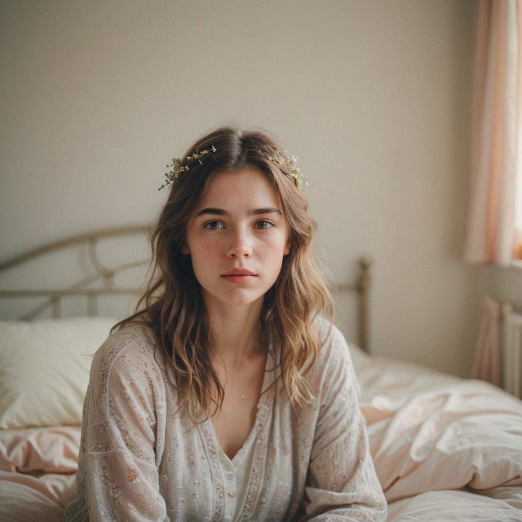 Thoughtful Portrait of Kat in Pastel Colors