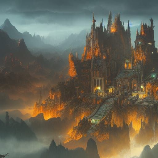 Fantastical Matte Painting in Deep Color