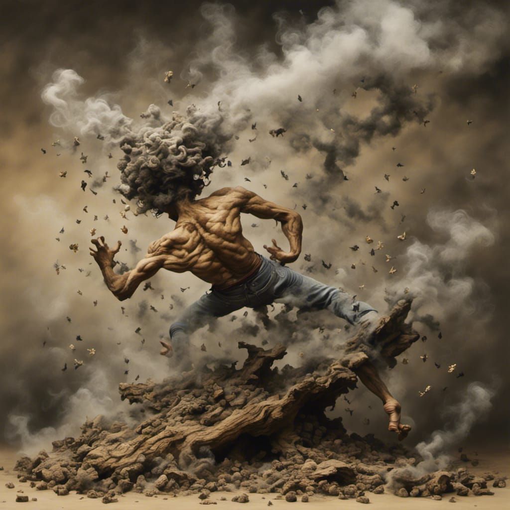 Stressed Man: An AI Generated Image