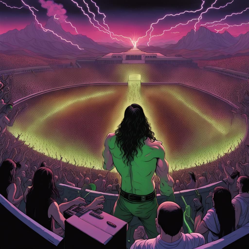Peter Steele Concert in Ancient Greece, Syd Mead Style
