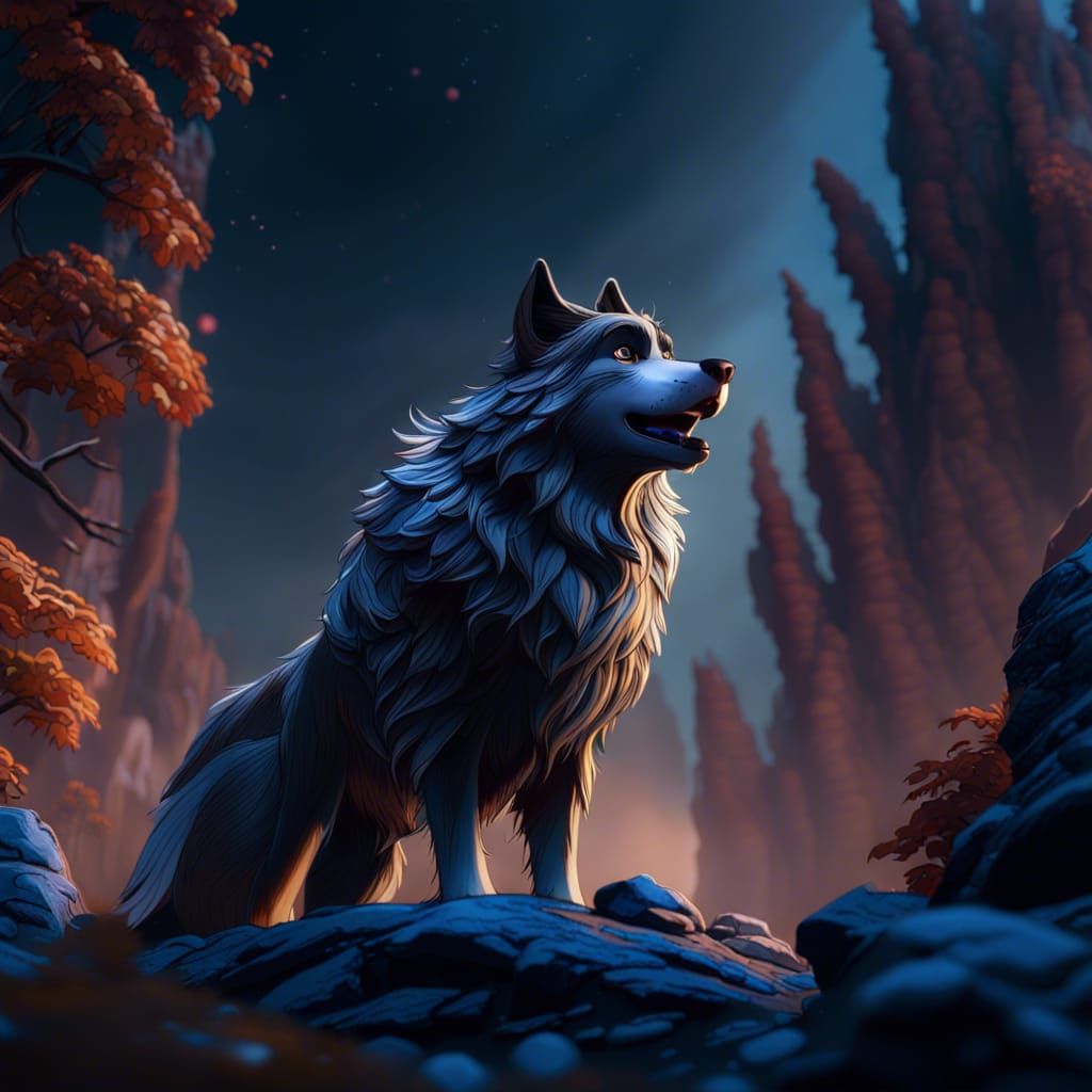 Balto Howling: Detailed Fantasy Concept Art