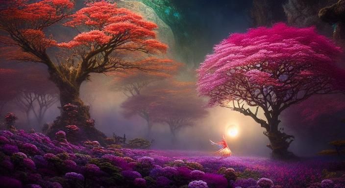 Brains as Flowers Blooming in Sunlight: Realistic Photograph...