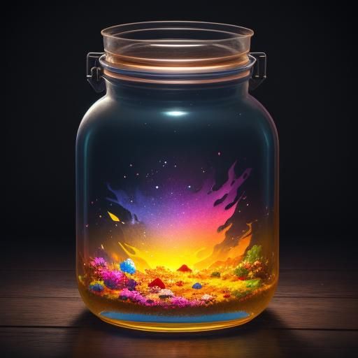Colorful Jar of Dreams: Fantasy Concept Art